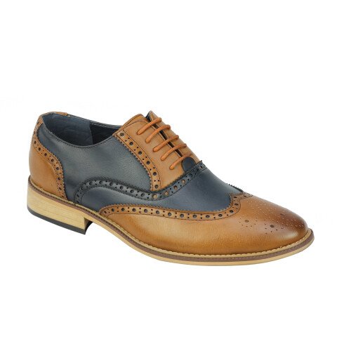 Mens Classic 2 Tone Brogue