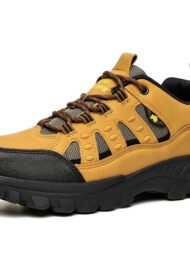 (Brown, 11) Mens Hiking Boots Trekking Trainers Shoes Walking Leather Outdoor Waterproof UK