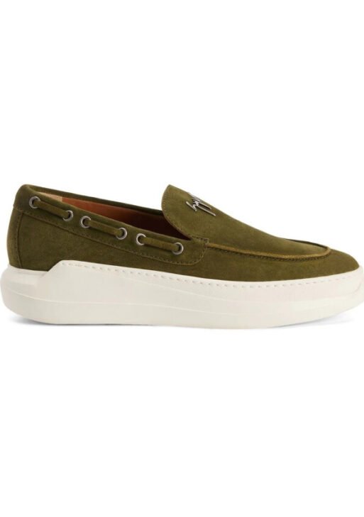 Green Casual Loafers Slip On