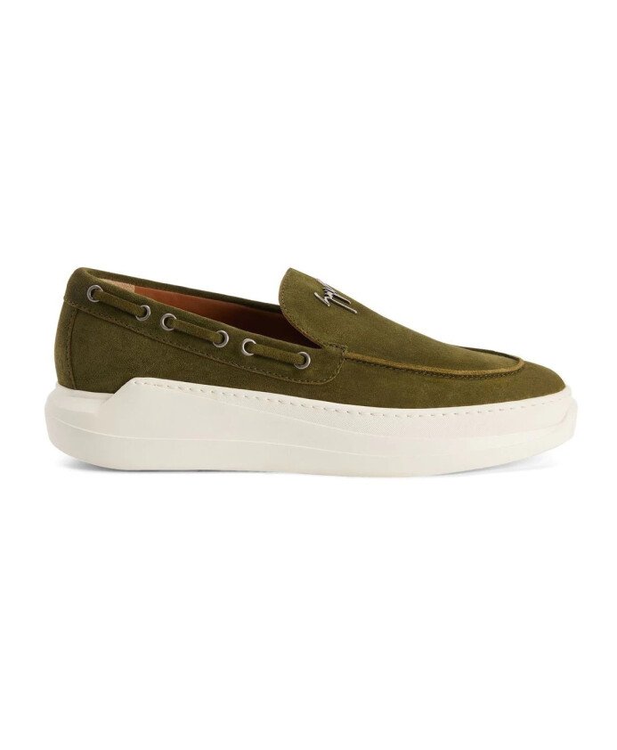 Green Casual Loafers Slip On