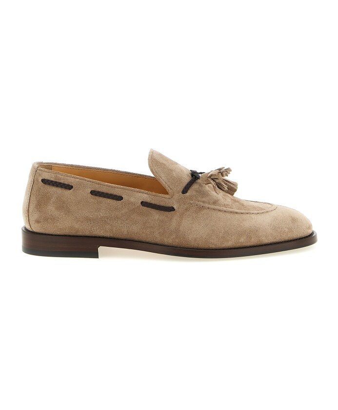 Woven Leather Tassel Loafers