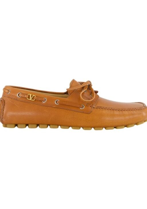 Tobacco Leather Boat Shoe Loafer