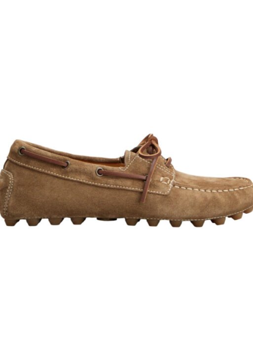 Brown Boat Style Flat Shoes