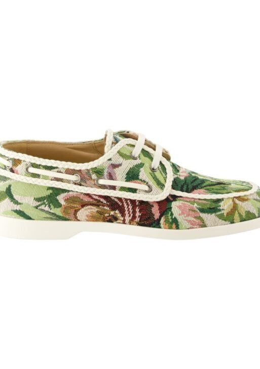 Floral Canvas Boat Shoes