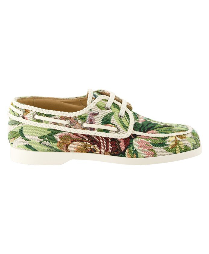 Floral Canvas Boat Shoes